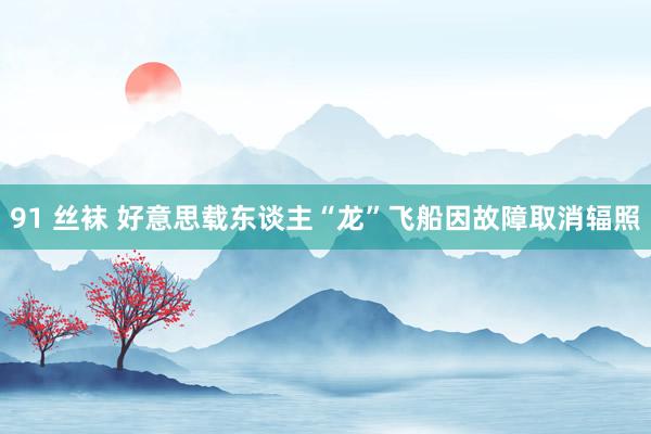 91 丝袜 好意思载东谈主“龙”飞船因故障取消辐照