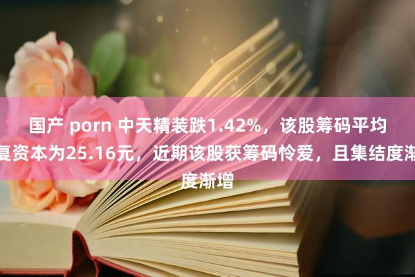 国产 porn 中天精装跌1.42%，该股筹码平均往复资本为25.16元，近期该股获筹码怜爱，且集结度渐增