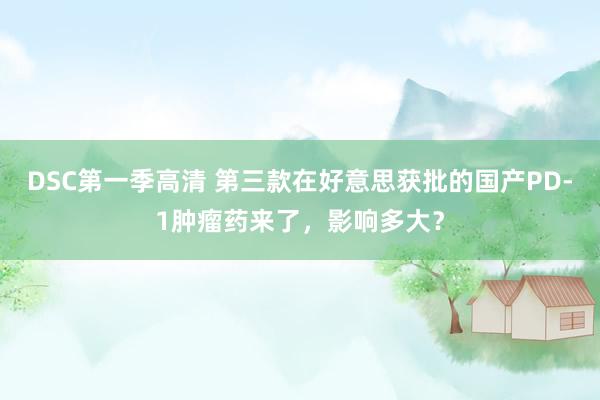 DSC第一季高清 第三款在好意思获批的国产PD-1肿瘤药来了，影响多大？
