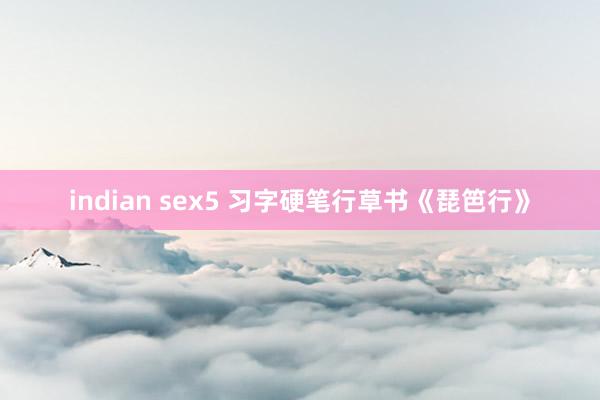 indian sex5 习字硬笔行草书《琵笆行》