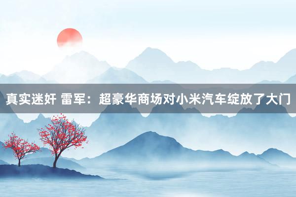真实迷奸 雷军：超豪华商场对小米汽车绽放了大门